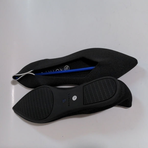 ROTHY'S THE POINT BLACK SOLID WOMEN'S FLAT SHOES - Picture 7 of 16